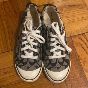 Coach Grey, white and black sneakers